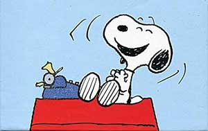 Snoopy Writing